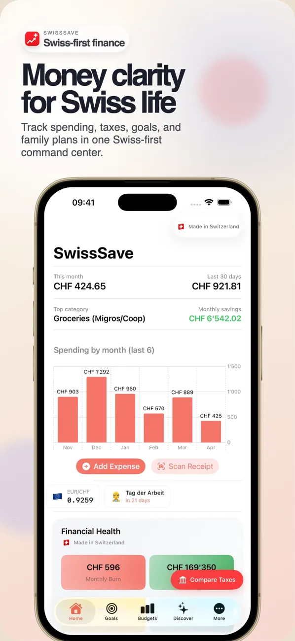 SwissSave: Budget & Tax screenshot
